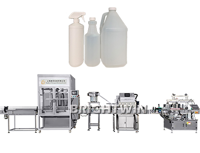 4頭5L洗手液灌裝機，搓蓋機配震動料盤，多功能貼標機線-復制-復制